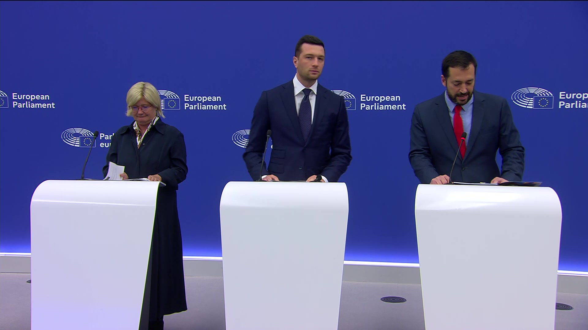 Press briefing by Jordan BARDELLA (PfE, FR), President of PfE Group, Kinga GÁL, Vice-President of PfE Group